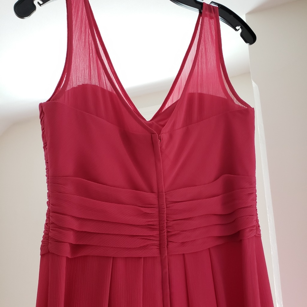 David's Bridal Chiffon Watermelon Dress Size 8